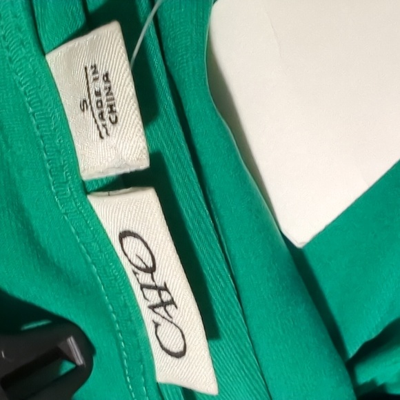 💚Cato Womens Sm Blouse Top Green Knit V Neck Pullover Short Sleeve New W/Tags - Picture 9 of 12